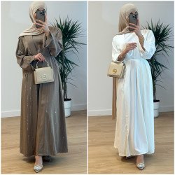 Abaya brillo dos piezas