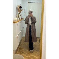 Gabardina de cuero