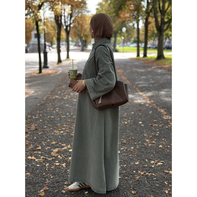 Vestido vaquero militar