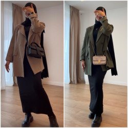 Falda negra + Américana