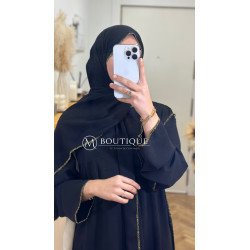 Abaya con hijab integrado con brillo