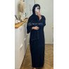 Abaya con hijab integrado con brillo